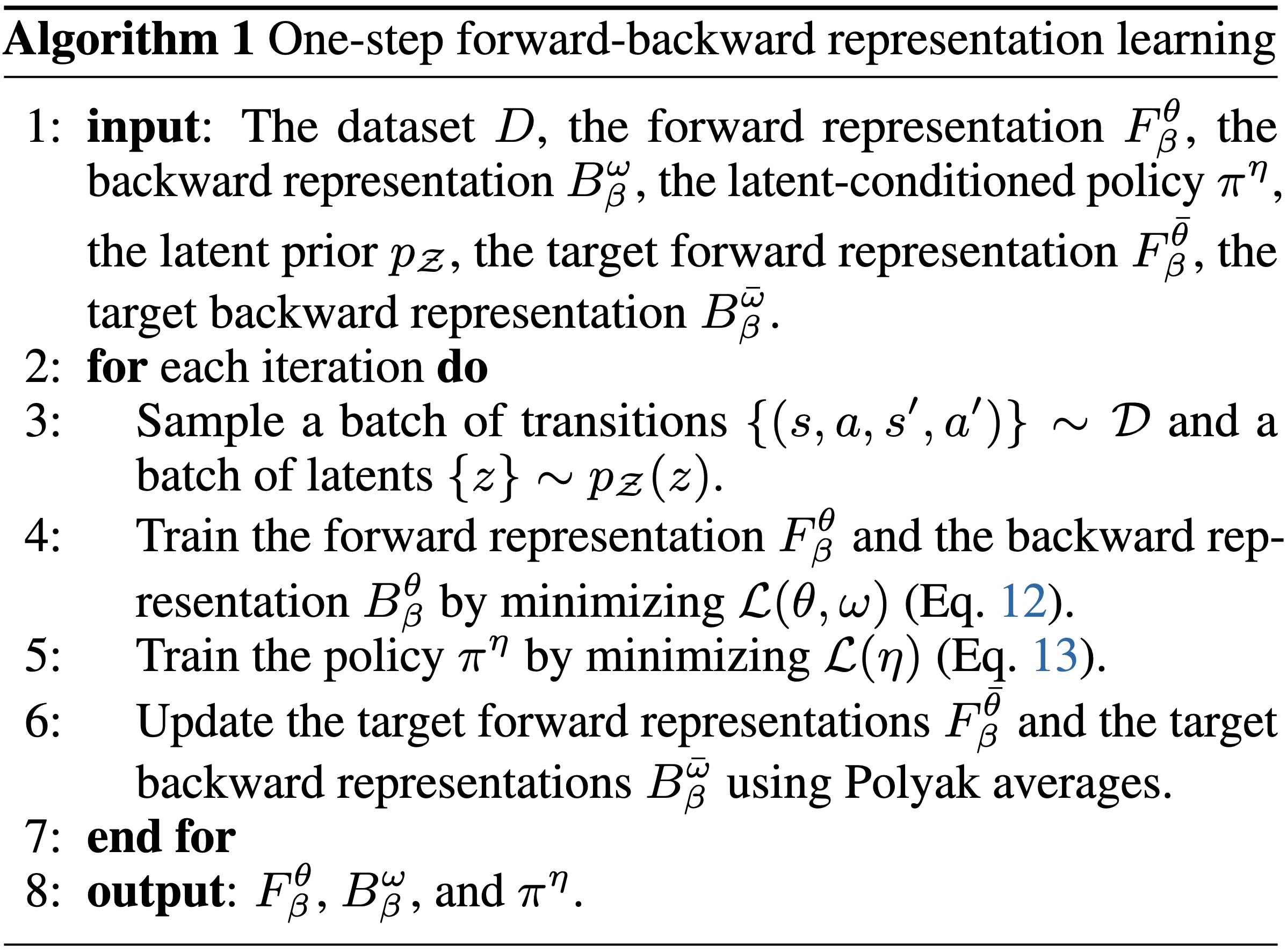 One-step FB algorithm